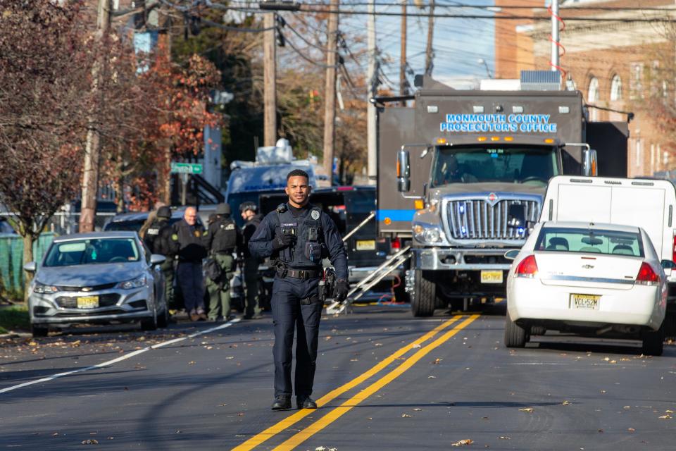 The county SWAT team and Neptune Township police were in a standoff with a suspect in a home at Atkins and 11th avenues in Neptune, NJ Wednesday, November 16, 2022. Authorities said the situation involved an ongoing investigation and that the public was not at risk. 