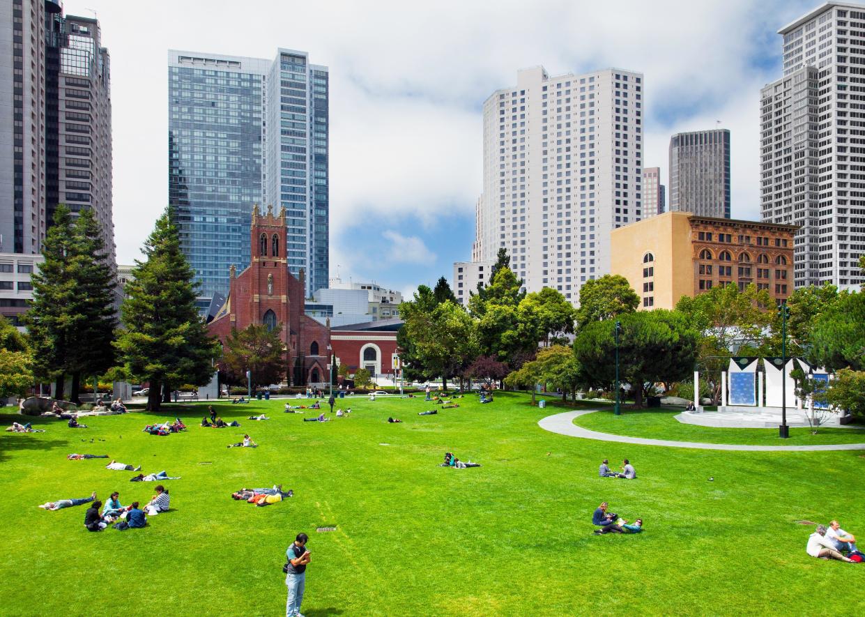 Yerba Buena Gardens park in downtown San Francisco.