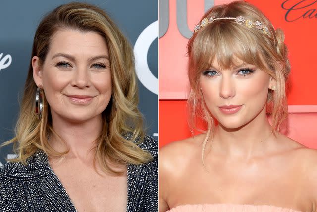 Gregg DeGuire/Getty; Taylor Hill/FilmMagic From left: Ellen Pompeo and Taylor Swift