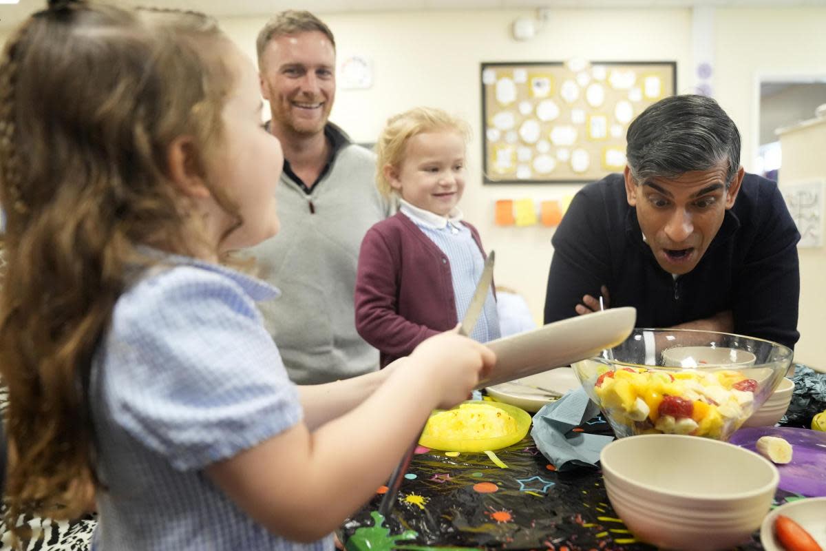 Rishi Sunak at a school in Stockton <i>(Image: PA)</i>