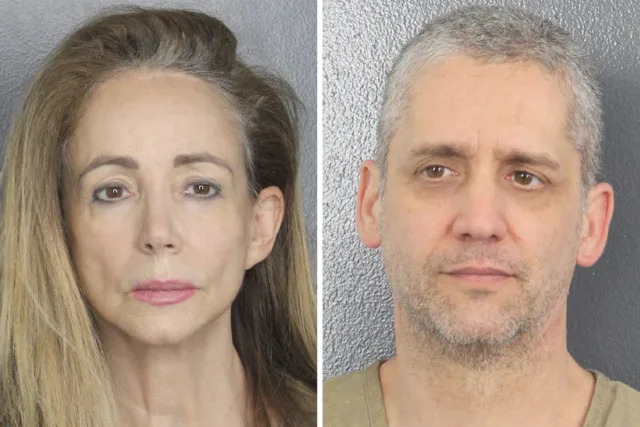 Margareta von Lambert and son Christopher Jelavic are facing felony charges for alleging running a prostitution business  (Broward County Sheriff’s Office)