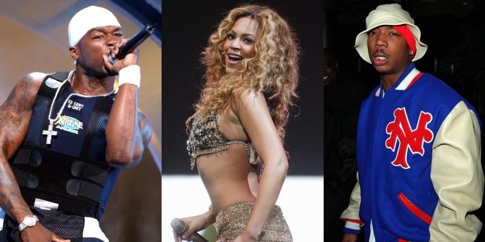 50 Cent, Beyoncé, Ja Rule.