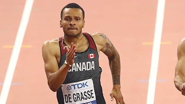 Canadian sprinter Andre De Grasse, coming off a season-opening 9.99-second performance in the 100 metres, will look to lower his time Friday at 4 p.m. ET at the University of North Florida. (Ahmed Jadallah/Reuters/File - image credit)