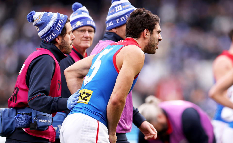 Christian Petracca in action for Melbourne Demons.