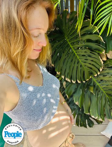 <p>Courtesy India Oxenberg</p> India Oxenberg (and baby bump!) at home in Key West, Fla., March 10, 2024