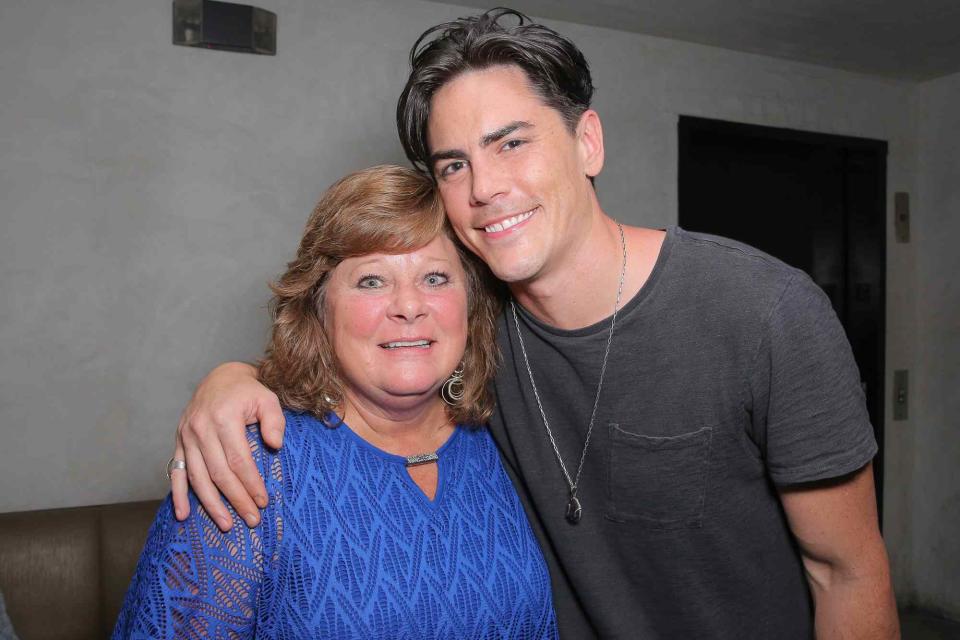 <p>Chelsea Lauren/WireImage</p> Tom Sandoval and his mom Terri Green