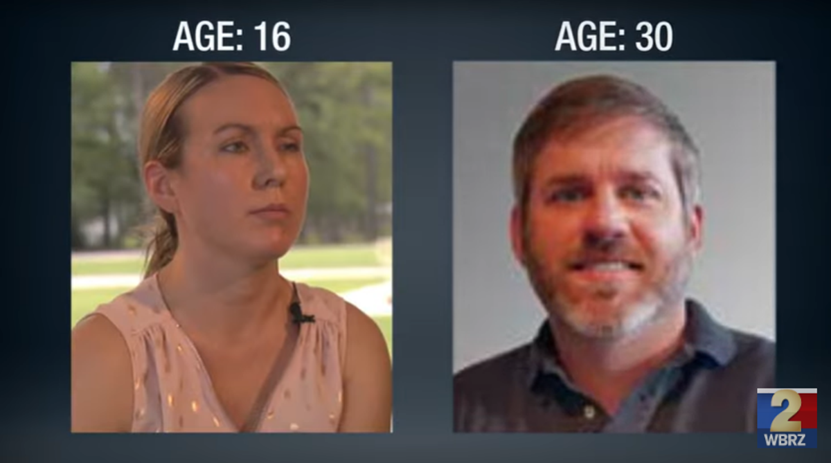 Crysta Abelseth alleges that John Barnes attacked her when she was 16-years-old and he was 30, according to local news reports  (WBRZ/video screengrab)