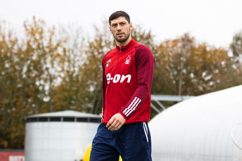 Nottingham Forest defender Scott McKenna in training