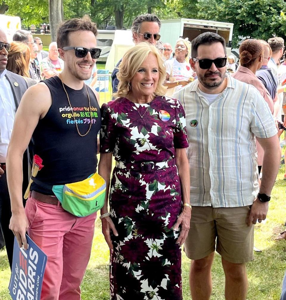 Pittsburgh LGBTQ Pride festival surprise FLOTUS visit press pool writer Christopher Wiggins