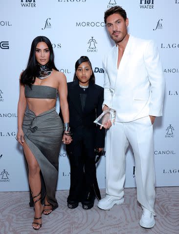 Stefanie Keenan/Getty Images for Daily Front Row Kim Kardashian, North West and Chris Appleton