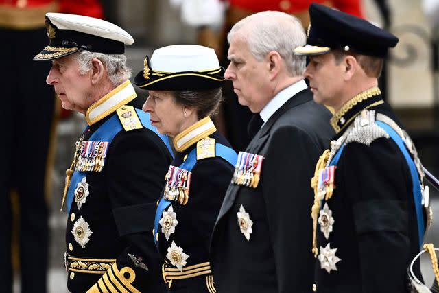 ARCO BERTORELLO/AFP via Getty Queen Elizabeth's children at the state funeral for Queen Elizabeth on Sept. 19, 2022