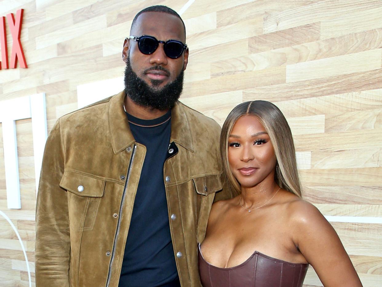 LeBron James and Savannah James attendsthe Netflix World Premiere of "Hustle" at Regency Village Theatre on June 01, 2022 in Los Angeles, California