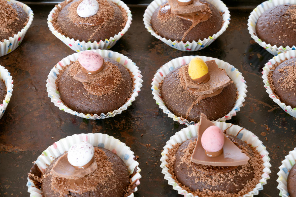 Chocolate cupcake nests (Andrew Bowden-Smith)