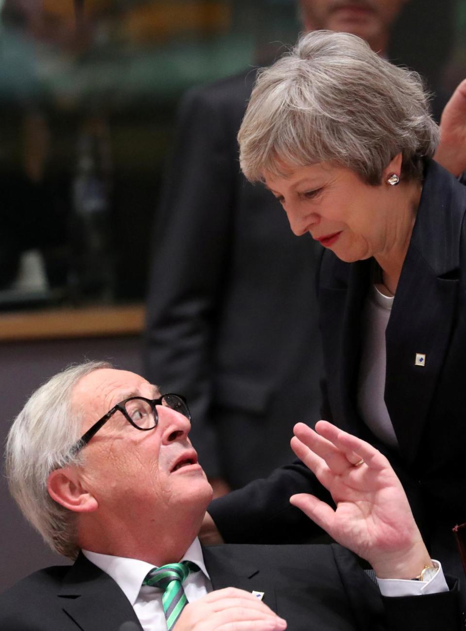 British Prime Minister Theresa May and European Commission President Jean-Claude Juncker (REUTERS)