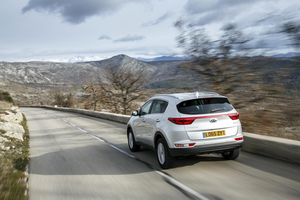 Kia Sportage driving in Europe