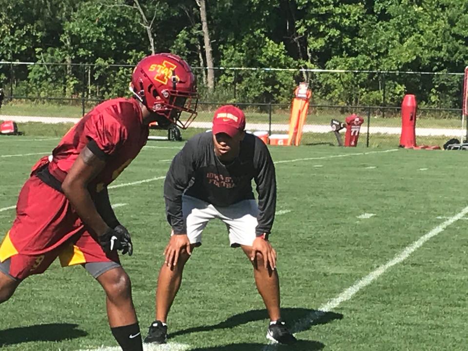 Nate Scheelhaase, on Iowa State's football staff since 2018, is the new offensive coordinator.