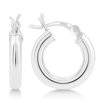 Sterling silver hoop earrings