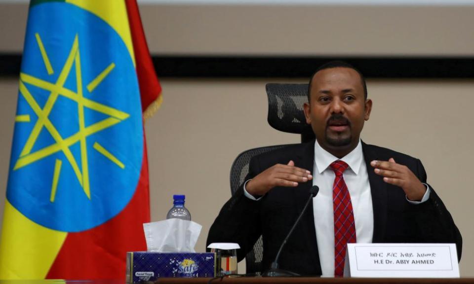 Ethiopia’s prime minister Abiy Ahmed speaks during a question and answer session with lawmakers in Addis Ababa in November.