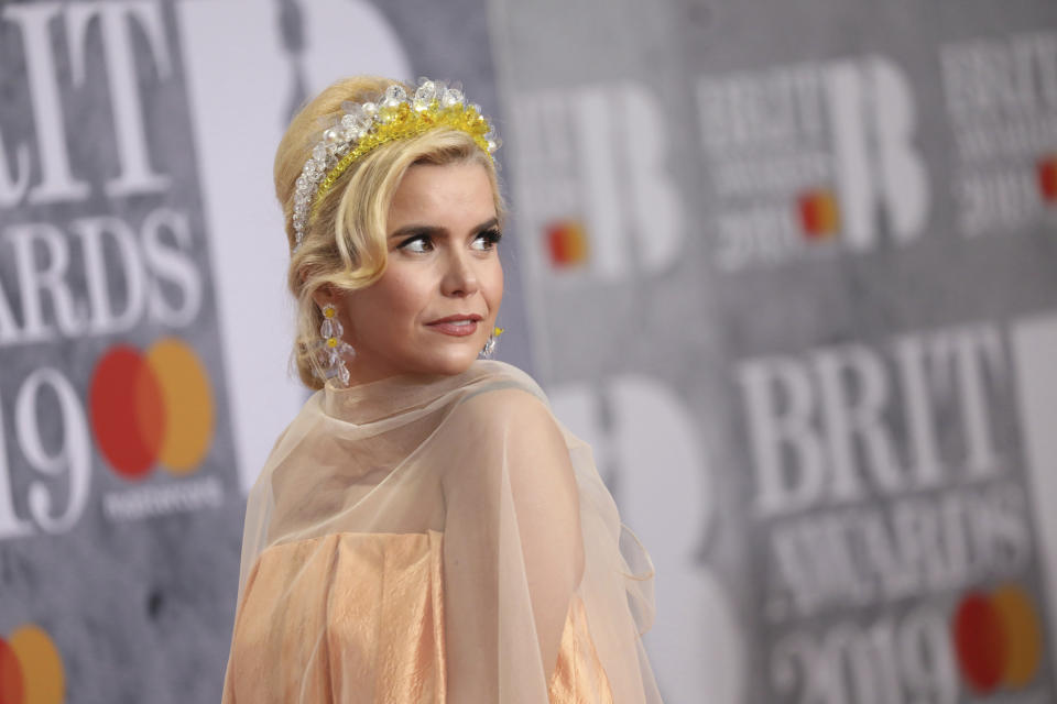 Singer Paloma Faith poses for photographers upon arrival at the Brit Awards in London, Wednesday, Feb. 20, 2019. (Photo by Vianney Le Caer/Invision/AP)