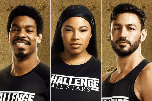 <p>Andy Reeves/Paramount+</p> 'The Challenge: All Stars' season 4 stars (from left) Leroy Garrett, Kam Williams and Tony Raines