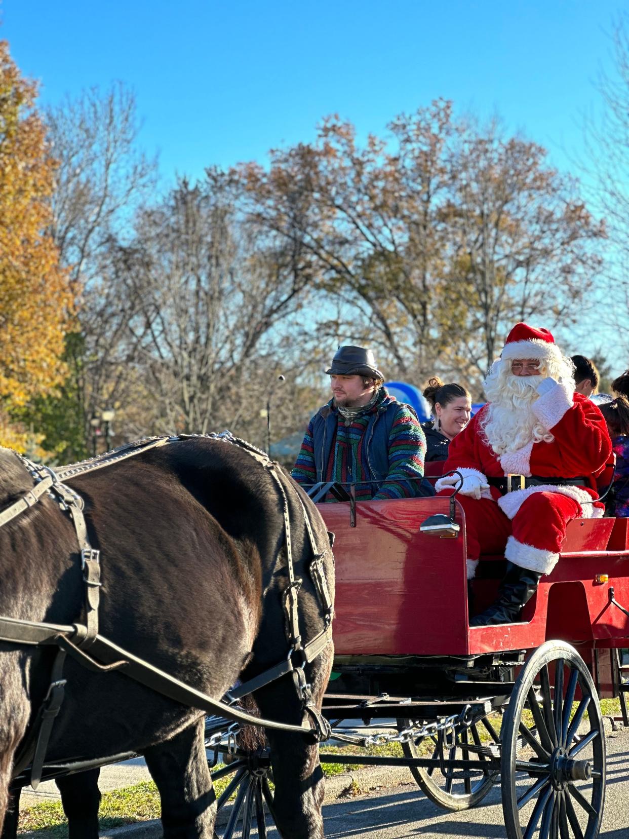 Scenes from Woodland Park's holiday parade.