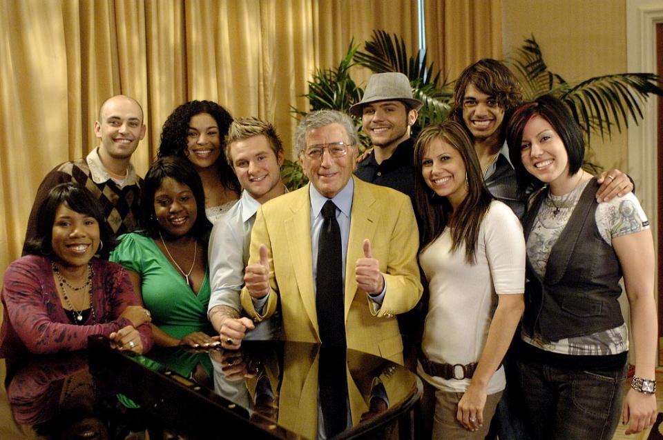 Legendary artist Tony Bennett works with the Top 9 finalists on the 6th season of American Idol.