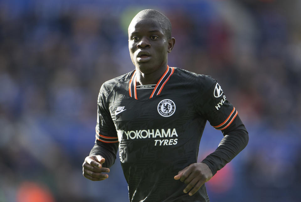 LEICESTER, ENGLAND - FEBRUARY 01: N'Golo Kanté of Chelsea during the Premier League match between Leicester City and Chelsea FC at The King Power Stadium on February 01, 2020 in Leicester, United Kingdom. (Photo by Visionhaus)