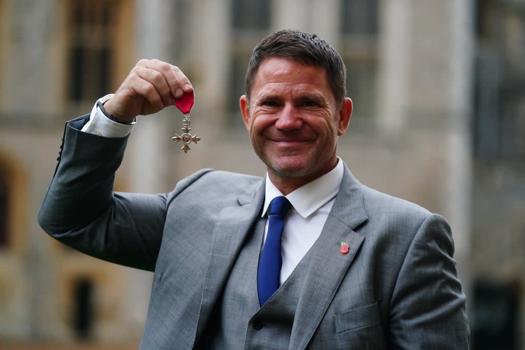 Stephen Backshall after receiving the MBE (Victoria Jones/PA) (PA Wire)