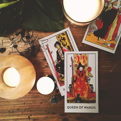 A trio of Hocus Pocus tarot cards to give your holiday home decor a satisfying sense of nostalgia