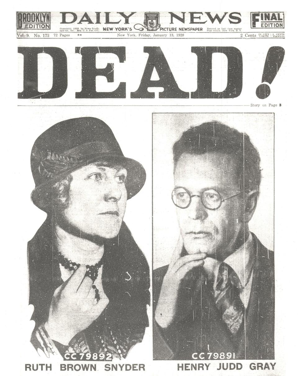 The New York Daily News reports the execution of Ruth Snyder and Henry Judd