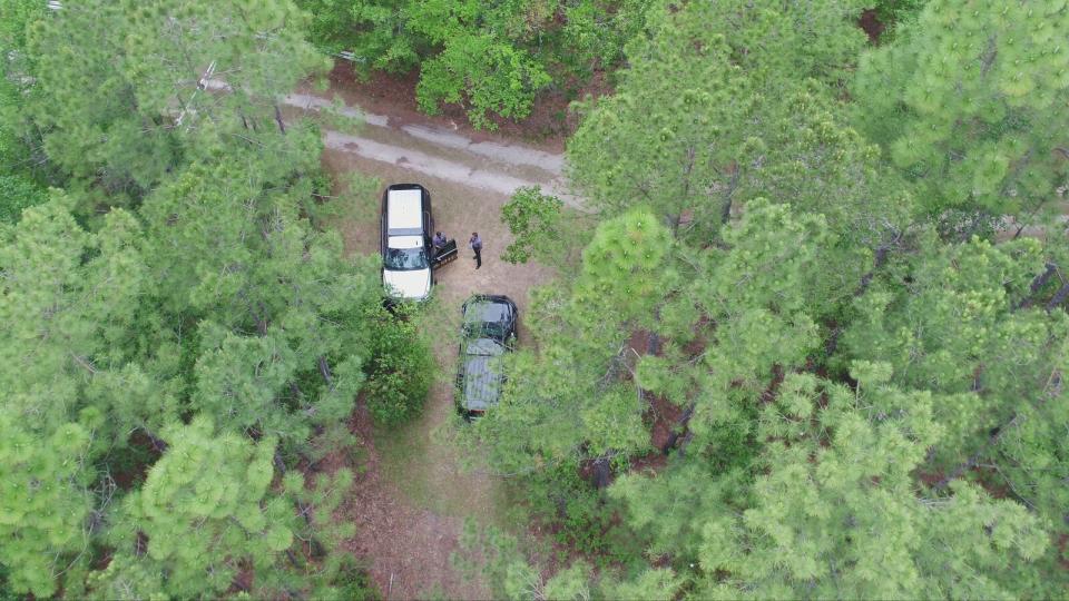 Authorities are conducting a search in a wooded area of Georgetown County, South Carolina on Thursday morning.