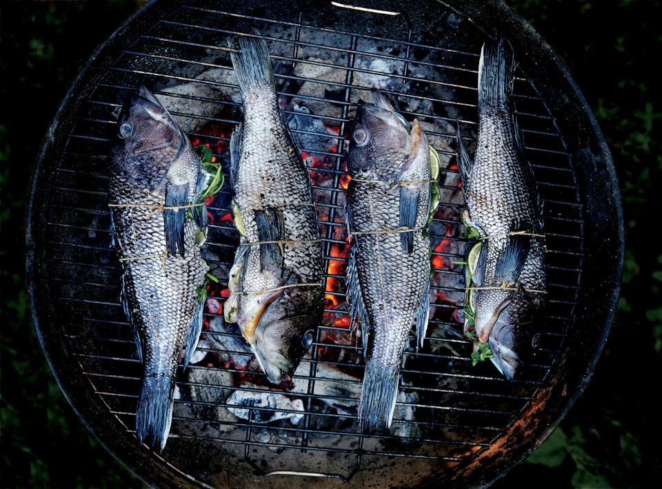 Lime-and-Cilantro-Stuffed Black Bass