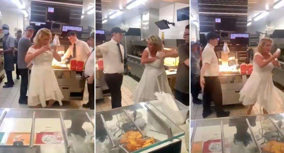 McDonald's customer stuffs burgers down her bra in TikTok video