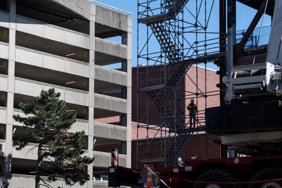 Stage one of construction at Firstbank Stadium at Vanderbilt University in Nashville, Tenn., Wednesday, Oct. 18, 2023.