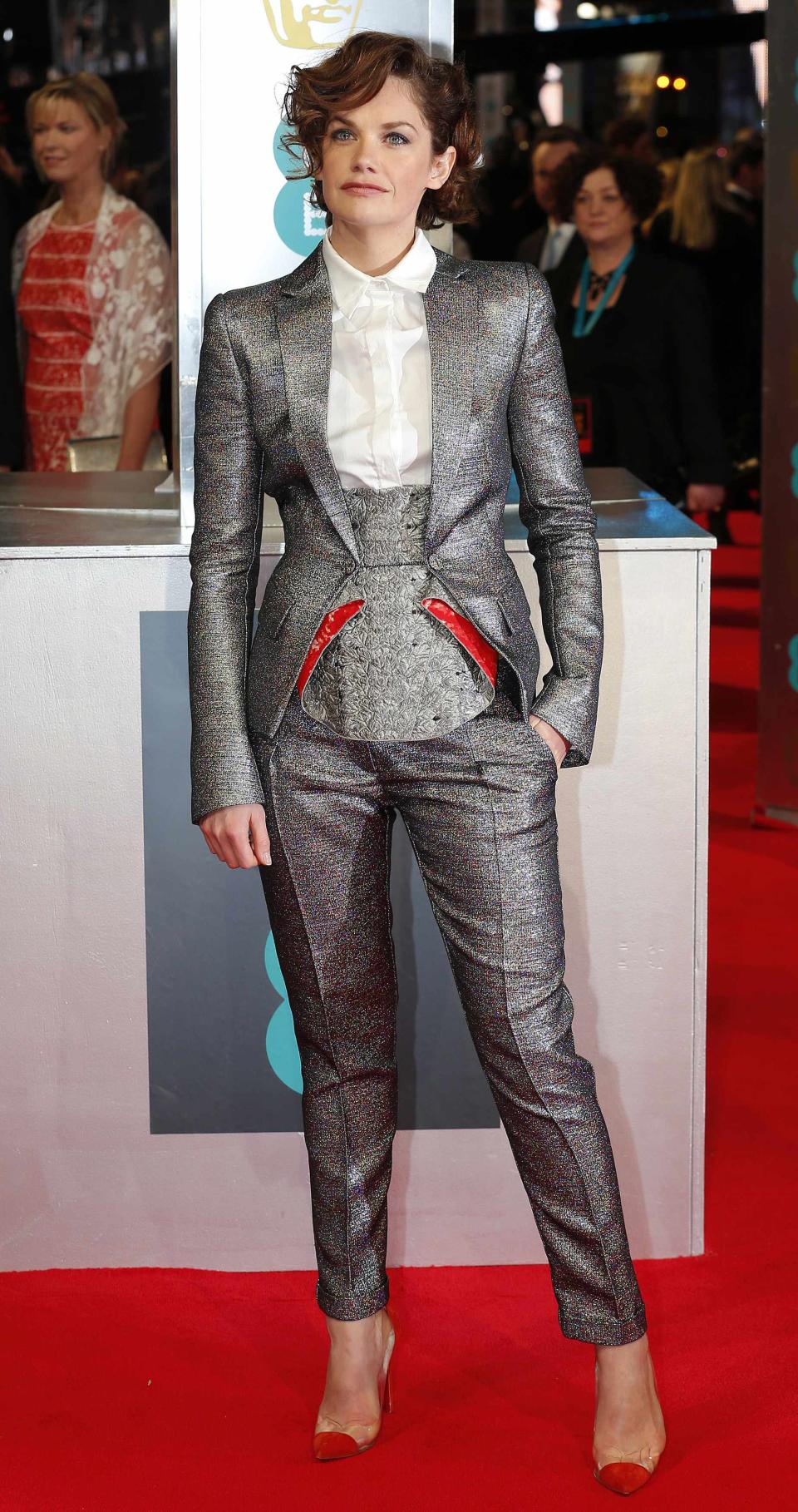 Ruth Wilson arrives at the British Academy of Film and Arts (BAFTA) awards ceremony at the Royal Opera House in London February 16, 2014. REUTERS/Suzanne Plunkett (BRITAIN - Tags: ENTERTAINMENT)