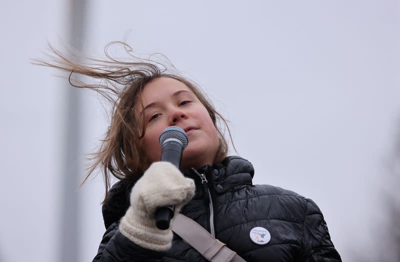 Protest against the expansion of the Germany's utility RWE's Garzweiler open-cast lignite mine to Luetzerath