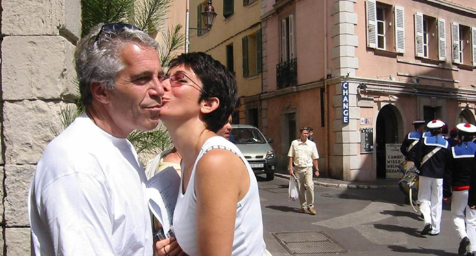 Undated handout photo issued by US Department of Justice of Ghislaine Maxwell with Jeffrey Epstein, which has been shown to the court during the sex trafficking trial of Maxwell in the Southern District of New York.