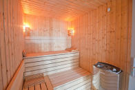 <p>There’s a sauna so you can relax after those tough days. [Picture: SWNS] </p>