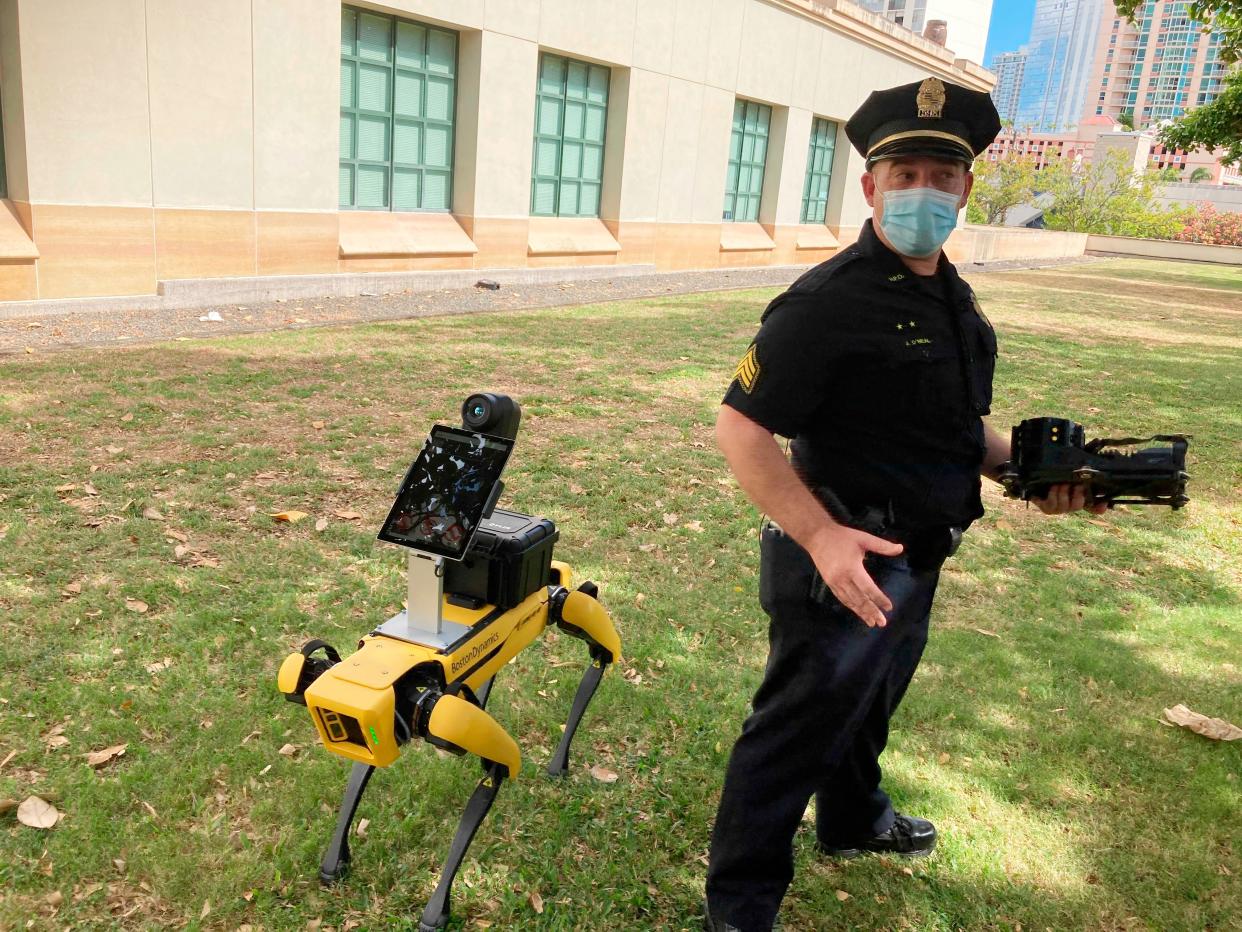 Robotic Police Dogs (Copyright 2021 The Associated Press. All rights reserved.)