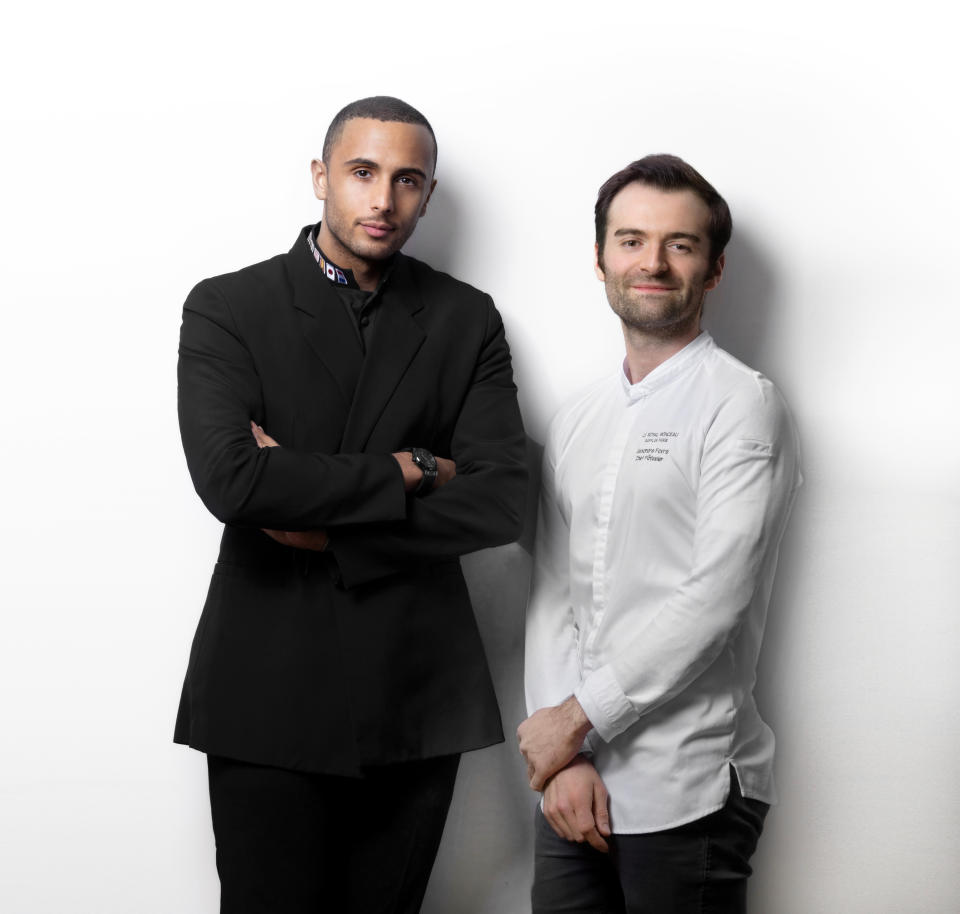 Yazid Ichemrahen and his executive pastry chef Alexandre Favre. 