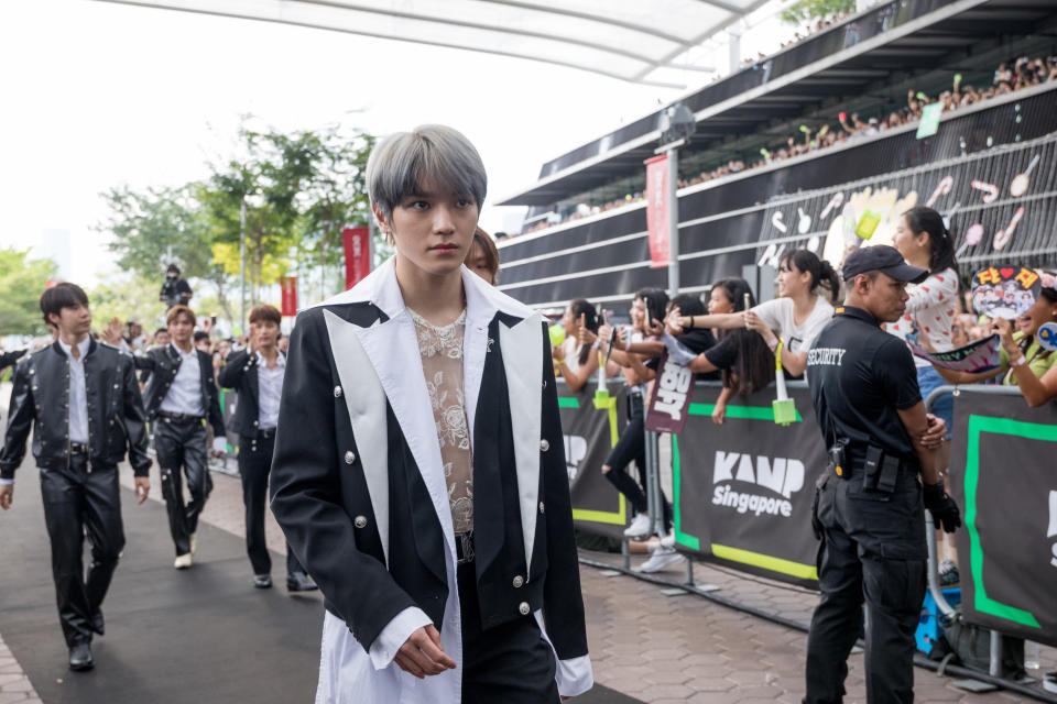 NCT 127 arrives on the red carpet. (PHOTO: Kamp Singapore)