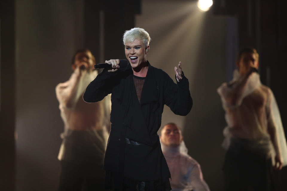 Jack Vidgen performs during Eurovision - Australia Decides at Gold Coast Convention and Exhibition Centre on February 08, 2020 in Gold Coast, Australia. (Photo by Chris Hyde/Getty Images)