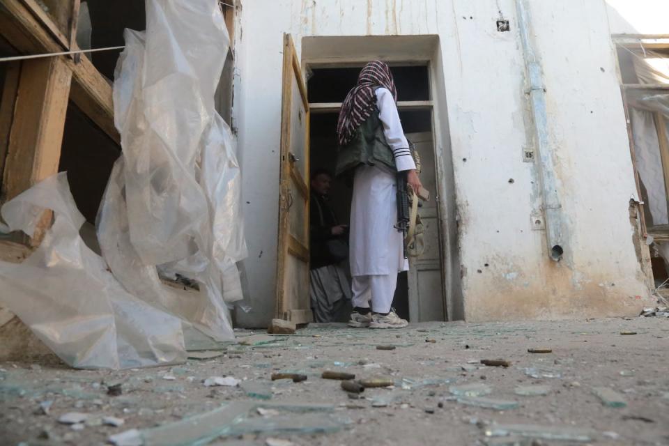 Afghan security forces stormed a hideout used by ISIS-K militants in Kabul in January 2023. <a href="https://www.gettyimages.com/detail/news-photo/an-afghan-security-force-member-stands-guard-near-the-site-news-photo/1246031900" rel="nofollow noopener" target="_blank" data-ylk="slk:Zahir Khan Zahir/Xinhua via Getty Images;elm:context_link;itc:0;sec:content-canvas" class="link ">Zahir Khan Zahir/Xinhua via Getty Images</a>