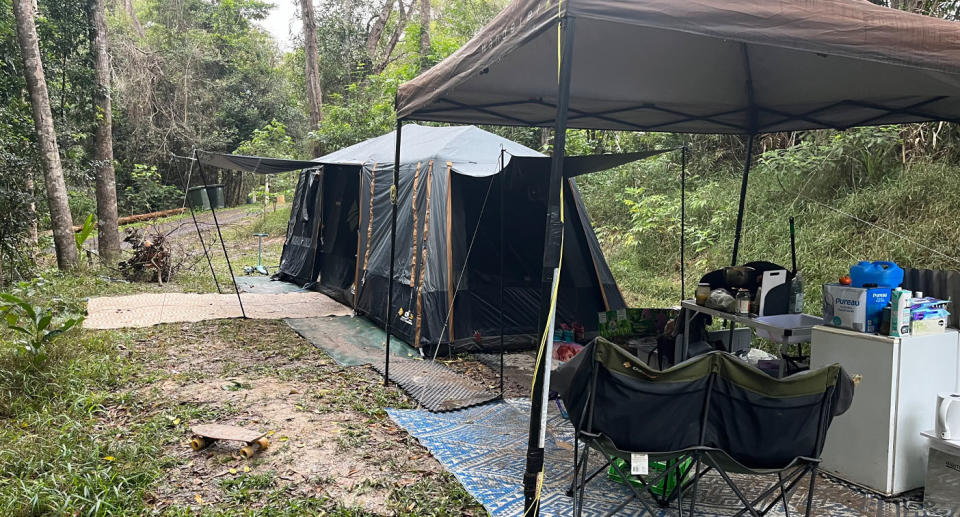 Campsite on Queensland property. 