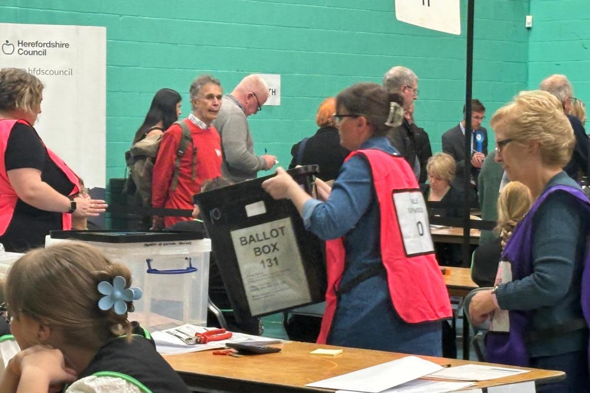 Votes are being counted in Hereford <i>(Image: Bridie Adams)</i>