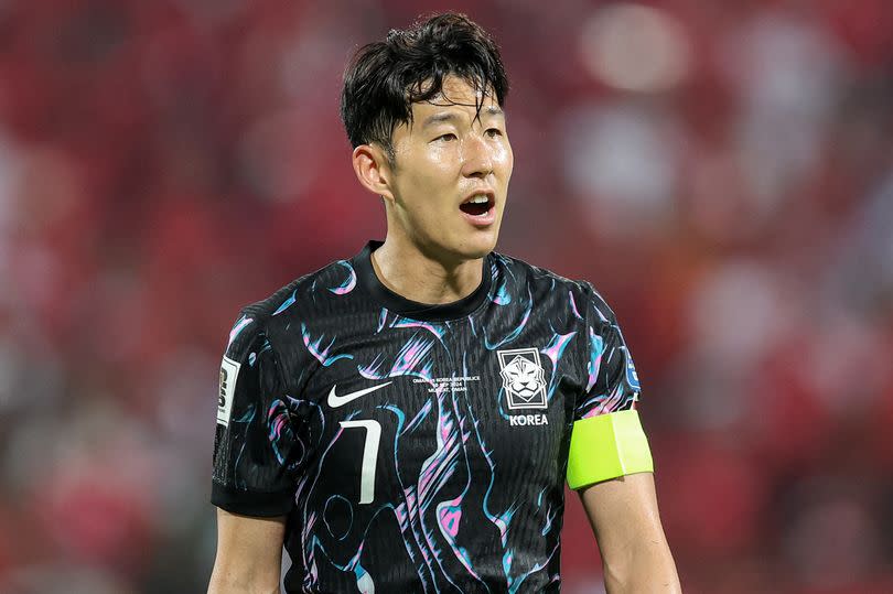 Son Heung-Min in action for South Korea