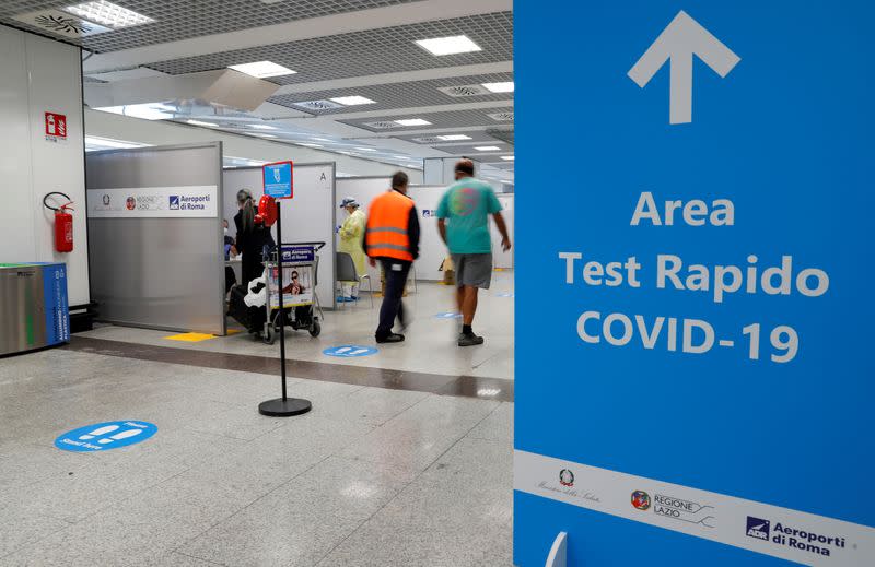 FILE PHOTO: Italy makes testing compulsory for travellers from parts of France that have a high number of cases