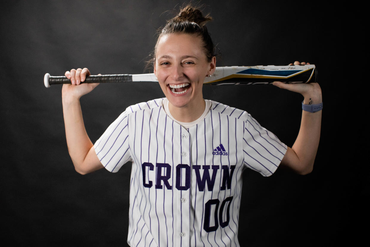 Former East and RVC basketball and softball star Madi Hecox is finishing up her six-year, two-sport college career with a final softball season at Crown College in Saint Bonifacius, Minnesota.