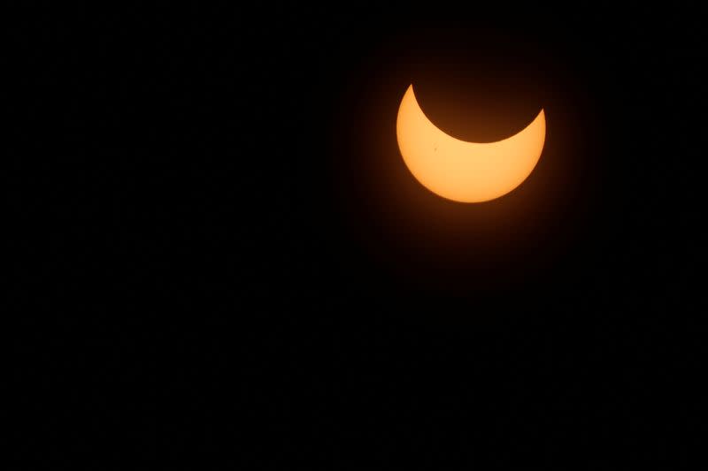 Solar eclipse as seen in El Salvador