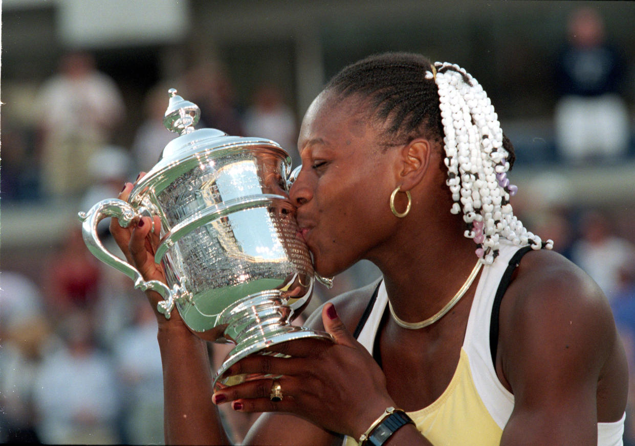 Image: Serena Williams Kisses Trophy (Jamie Squire / Getty Images file)